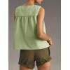 imageCicy Bell Womens Peplum Babydoll Tank Tops Summer Sleeveless Loose T Shirts Casual Shirred Flowy TopsMint Color