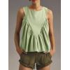 imageCicy Bell Womens Peplum Babydoll Tank Tops Summer Sleeveless Loose T Shirts Casual Shirred Flowy TopsMint Color