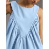 imageCicy Bell Womens Peplum Babydoll Tank Tops Summer Sleeveless Loose T Shirts Casual Shirred Flowy TopsSky Blue