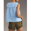 imageCicy Bell Womens Peplum Babydoll Tank Tops Summer Sleeveless Loose T Shirts Casual Shirred Flowy TopsSky Blue