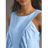 imageCicy Bell Womens Peplum Babydoll Tank Tops Summer Sleeveless Loose T Shirts Casual Shirred Flowy TopsSky Blue