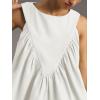imageCicy Bell Womens Peplum Babydoll Tank Tops Summer Sleeveless Loose T Shirts Casual Shirred Flowy TopsWhite