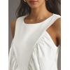 imageCicy Bell Womens Peplum Babydoll Tank Tops Summer Sleeveless Loose T Shirts Casual Shirred Flowy TopsWhite