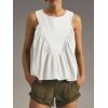 imageCicy Bell Womens Peplum Babydoll Tank Tops Summer Sleeveless Loose T Shirts Casual Shirred Flowy TopsWhite