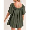imageCicy Bell Womens Summer Square Neck Romper Short Sleeve Backless Tie Front Flowy Short Jumpsuit Beach Vacation OutfitsArmy Green