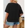 imageCicy Bell Womens Summer V Neck T Shirts Casual Short Sleeve Flowy Tops Cute Loose Fit Basic TeesBlack