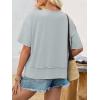 imageCicy Bell Womens Summer V Neck T Shirts Casual Short Sleeve Flowy Tops Cute Loose Fit Basic TeesLight Grey