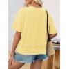 imageCicy Bell Womens Summer V Neck T Shirts Casual Short Sleeve Flowy Tops Cute Loose Fit Basic TeesLight Yellow