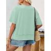 imageCicy Bell Womens Summer V Neck T Shirts Casual Short Sleeve Flowy Tops Cute Loose Fit Basic TeesMint Color