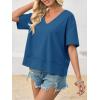 imageCicy Bell Womens Summer V Neck T Shirts Casual Short Sleeve Flowy Tops Cute Loose Fit Basic TeesNavy