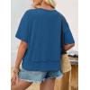 imageCicy Bell Womens Summer V Neck T Shirts Casual Short Sleeve Flowy Tops Cute Loose Fit Basic TeesNavy