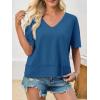 imageCicy Bell Womens Summer V Neck T Shirts Casual Short Sleeve Flowy Tops Cute Loose Fit Basic TeesNavy