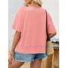 imageCicy Bell Womens Summer V Neck T Shirts Casual Short Sleeve Flowy Tops Cute Loose Fit Basic TeesPink