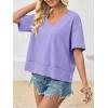 imageCicy Bell Womens Summer V Neck T Shirts Casual Short Sleeve Flowy Tops Cute Loose Fit Basic TeesViolent