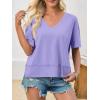 imageCicy Bell Womens Summer V Neck T Shirts Casual Short Sleeve Flowy Tops Cute Loose Fit Basic TeesViolent