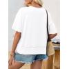 imageCicy Bell Womens Summer V Neck T Shirts Casual Short Sleeve Flowy Tops Cute Loose Fit Basic TeesWhite