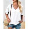 imageCicy Bell Womens Summer V Neck T Shirts Casual Short Sleeve Flowy Tops Cute Loose Fit Basic TeesWhite