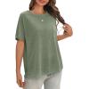 imageCicy Bell Womens Oversized Tshirts Summer Short Sleeve Tops Soft Comfy Casual Loose Fit Tunic ShirtsArmy Green