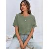imageCicy Bell Womens Oversized Tshirts Summer Short Sleeve Tops Soft Comfy Casual Loose Fit Tunic ShirtsArmy Green