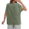 imageCicy Bell Womens Oversized Tshirts Summer Short Sleeve Tops Soft Comfy Casual Loose Fit Tunic ShirtsArmy Green