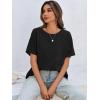 imageCicy Bell Womens Oversized Tshirts Summer Short Sleeve Tops Soft Comfy Casual Loose Fit Tunic ShirtsBlack