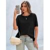 imageCicy Bell Womens Oversized Tshirts Summer Short Sleeve Tops Soft Comfy Casual Loose Fit Tunic ShirtsBlack