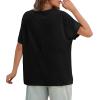 imageCicy Bell Womens Oversized Tshirts Summer Short Sleeve Tops Soft Comfy Casual Loose Fit Tunic ShirtsBlack