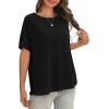 imageCicy Bell Womens Oversized Tshirts Summer Short Sleeve Tops Soft Comfy Casual Loose Fit Tunic ShirtsBlack