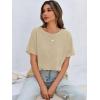 imageCicy Bell Womens Oversized Tshirts Summer Short Sleeve Tops Soft Comfy Casual Loose Fit Tunic ShirtsKhaki