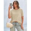 imageCicy Bell Womens Oversized Tshirts Summer Short Sleeve Tops Soft Comfy Casual Loose Fit Tunic ShirtsKhaki