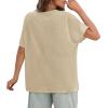 imageCicy Bell Womens Oversized Tshirts Summer Short Sleeve Tops Soft Comfy Casual Loose Fit Tunic ShirtsKhaki