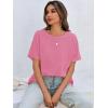 imageCicy Bell Womens Oversized Tshirts Summer Short Sleeve Tops Soft Comfy Casual Loose Fit Tunic ShirtsPink