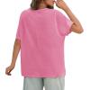 imageCicy Bell Womens Oversized Tshirts Summer Short Sleeve Tops Soft Comfy Casual Loose Fit Tunic ShirtsPink