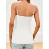 imageCicy Bell Womens Summer Spaghetti Strap Vest Tops Dressy Casual Button Down Waistcoat Fitted Split Hem Sleeveless Suit BlazerWhite