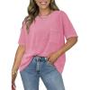 imageCicy Bell Womens Oversized Tshirts Summer Short Sleeve Tops Soft Comfy Casual Loose Fit Tunic ShirtsPink