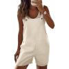 imageCicy Bell Womens Summer Loose Overalls Shorts Casual Cotton Adjustable Straps Open Back Shortalls Vacation OutfitsBeige