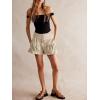imageCicy Bell Womens Summer Flowy Jean Shorts Button Up High Waisted Wide Leg Denim Skort with PocketsLight Khaki