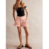 imageCicy Bell Womens Summer Flowy Jean Shorts Button Up High Waisted Wide Leg Denim Skort with PocketsPink