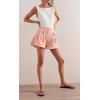 imageCicy Bell Womens Summer Flowy Jean Shorts Button Up High Waisted Wide Leg Denim Skort with PocketsPink