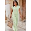 imageCicy Bell Womens Casual Striped Jumpsuits Summer Cap Sleeve Wide Leg Jumper Romper Button Down Travel Beach OutfitsLight Green
