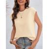 imageCicy Bell Womens Cap Sleeve Cotton Tank Tops Summer Casual Loose Fit T Shirts Crew Neck Basic TeeApricot