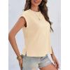 imageCicy Bell Womens Cap Sleeve Cotton Tank Tops Summer Casual Loose Fit T Shirts Crew Neck Basic TeeApricot