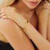 imageCicy Bell 18k Gold Plated Cuff Bangle Bracelet for Women Bone Joint Wide Open Vintage Bracelets Trendy Birthday Jewelry GiftsCuff Bracelets