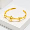 imageCicy Bell 18k Gold Plated Cuff Bangle Bracelet for Women Bone Joint Wide Open Vintage Bracelets Trendy Birthday Jewelry GiftsCuff Bracelets