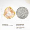 imageCicy Bell 18k Gold Plated Earrings for Women Cubic Zirconia Shell Pearl Elegant Irregular Stud Earrings for GiftsGold