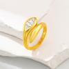imageCicy Bell Womens 18k Gold Plated Snake Rings Marquise Cubic Zirconia Retro Animal Stacking Rings Trendy JewelryStye AYellow Gold