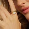 imageCicy Bell Womens 18k Gold Plated Snake Rings Marquise Cubic Zirconia Retro Animal Stacking Rings Trendy JewelryStye AYellow Gold