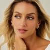 imageCicy Bell 18k Gold Plated Chunky Earrings for Womens Teardrop Cubic Zirconia Stud Earrings for GiftsGold