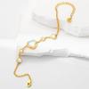 imageCicy Bell Womens 18k Gold Plated Bracelets Moonstone Lucky Heart Charm Adjustable Bracelets 669quot with 2quot ExtenderGold