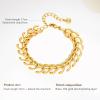 imageCicy Bell Womens 18k Gold Plated Wishbone Bracelets Good Luck Protection Station Link Bracelets Trend Jewelry Gift 71quot 19quot ExtenderStyle AWishbone